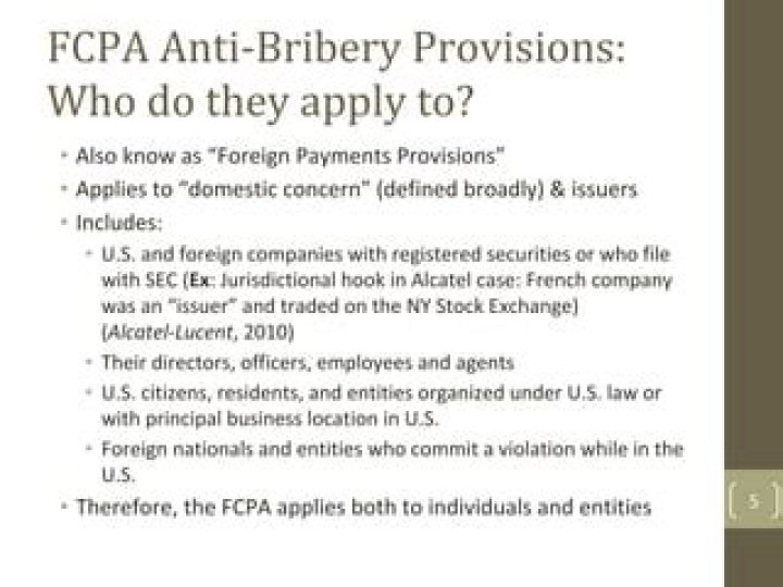Does FCPA only apply to Americans