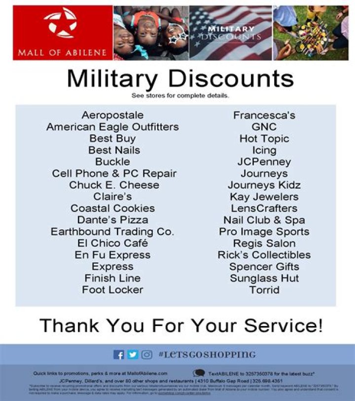Does Hibbett do military discount