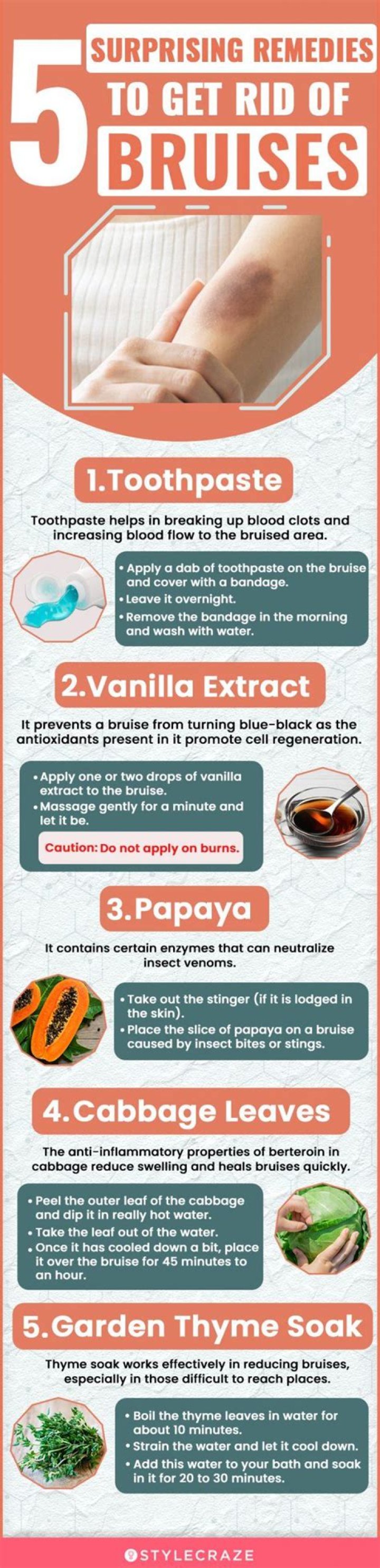 Does vinegar help bruises go away