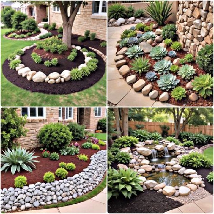 How do I cover my yard with rocks