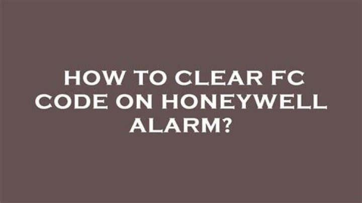 How do you clear FC code on alarm
