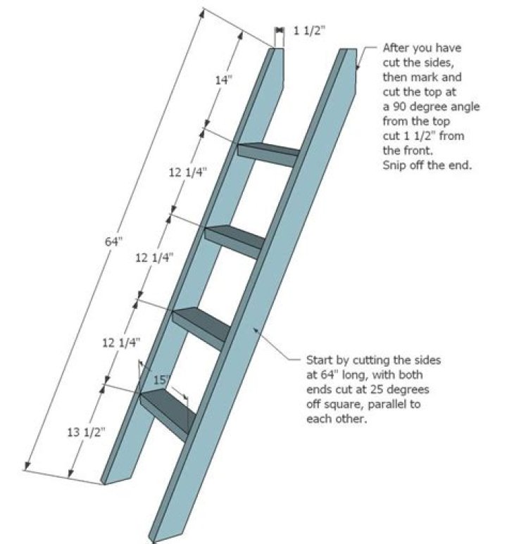 How do you make a bunk ladder