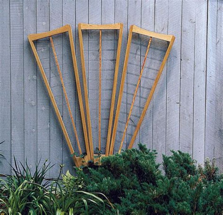 How do you make a fan trellis