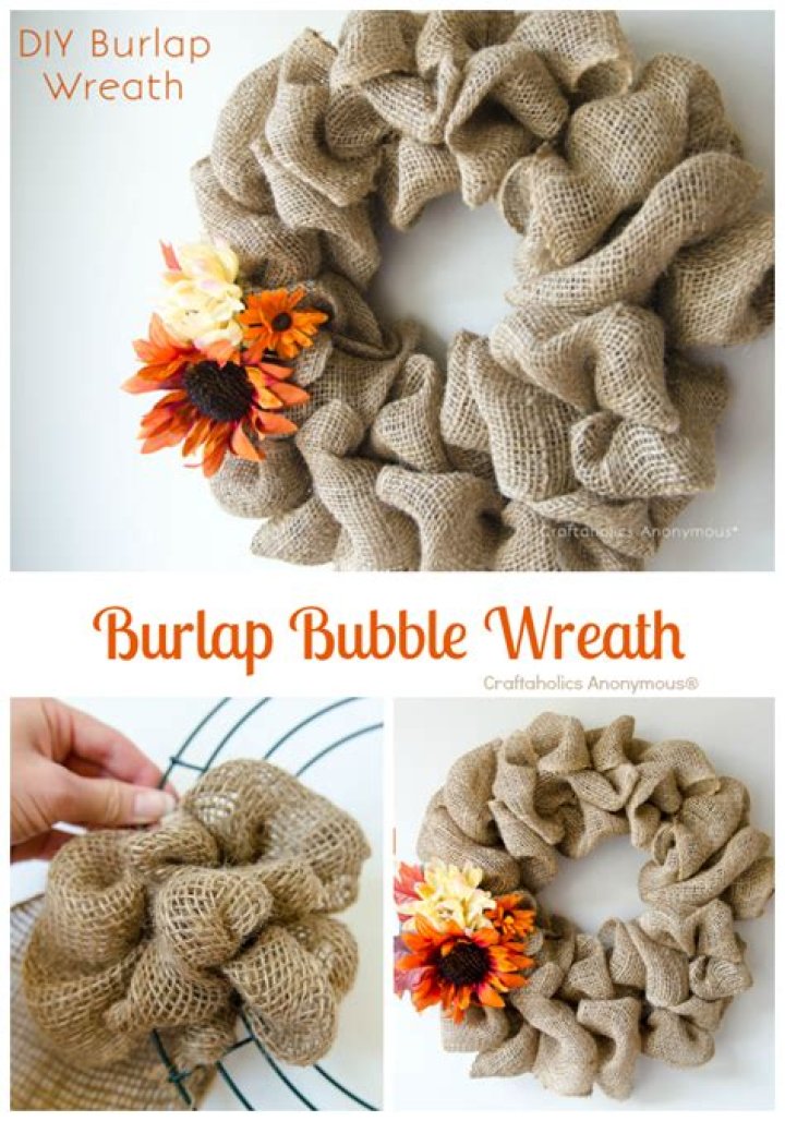 How do you make burlap wreath