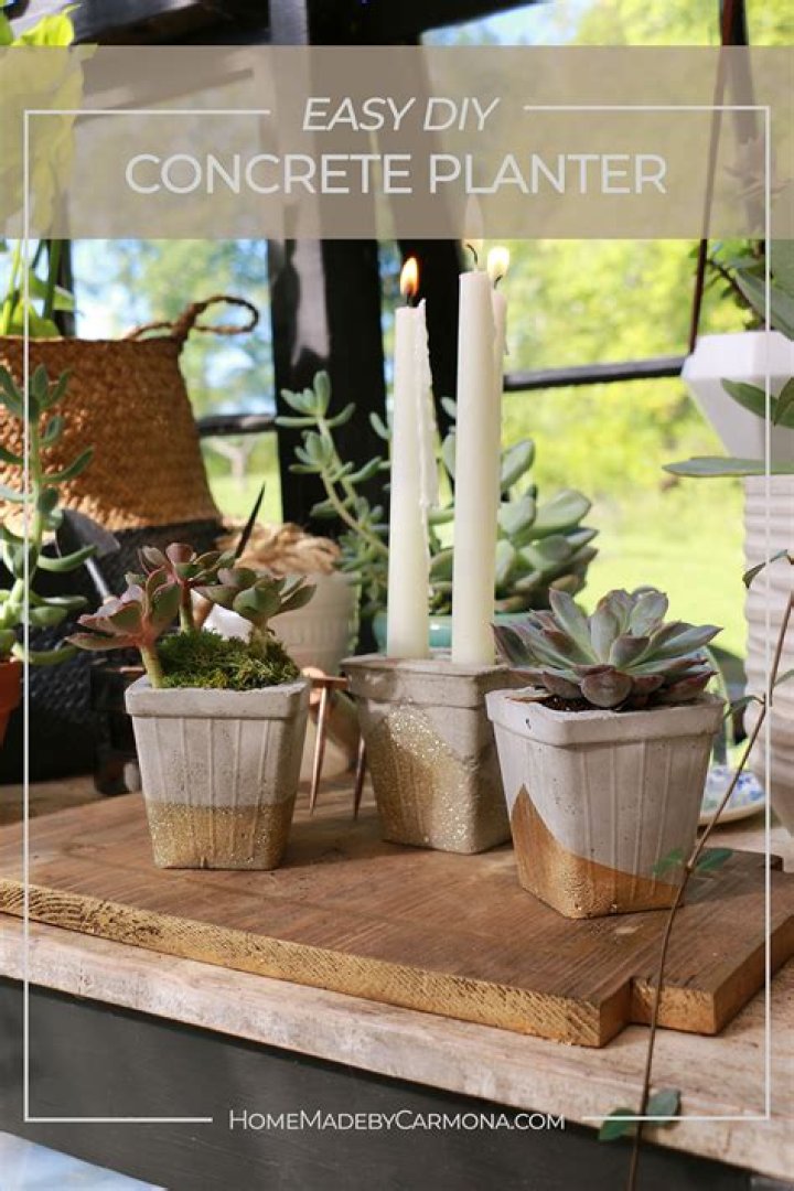 How do you make concrete pots
