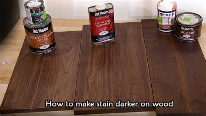 How do you make wood stain darker