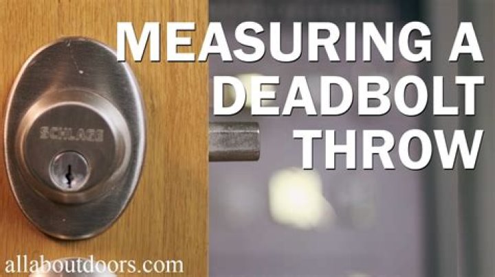 How do you measure a deadbolt