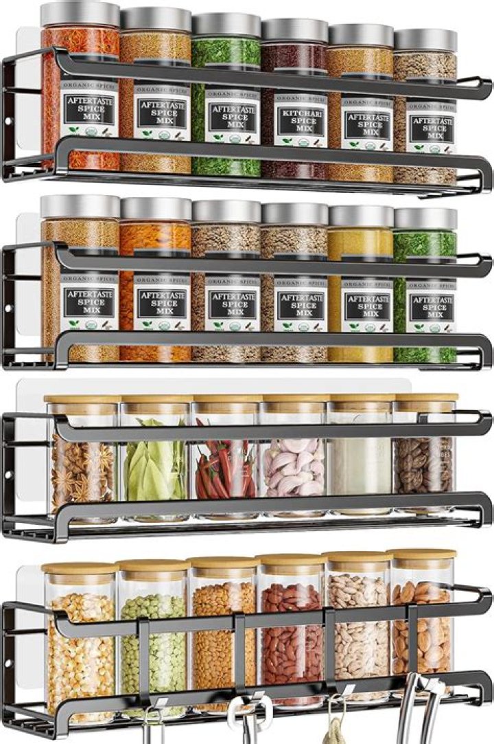How do you mount a spice rack