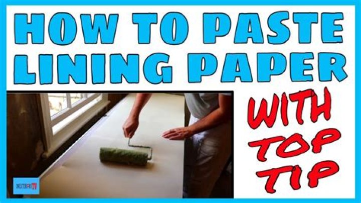 How do you paste lining paper