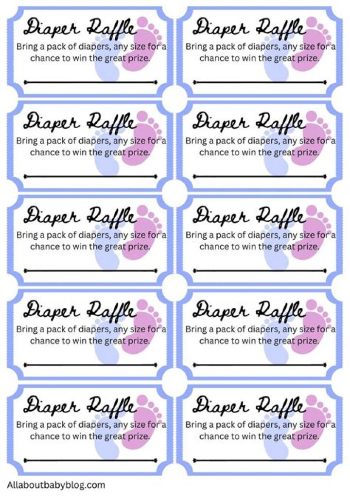 How do you play diaper raffle