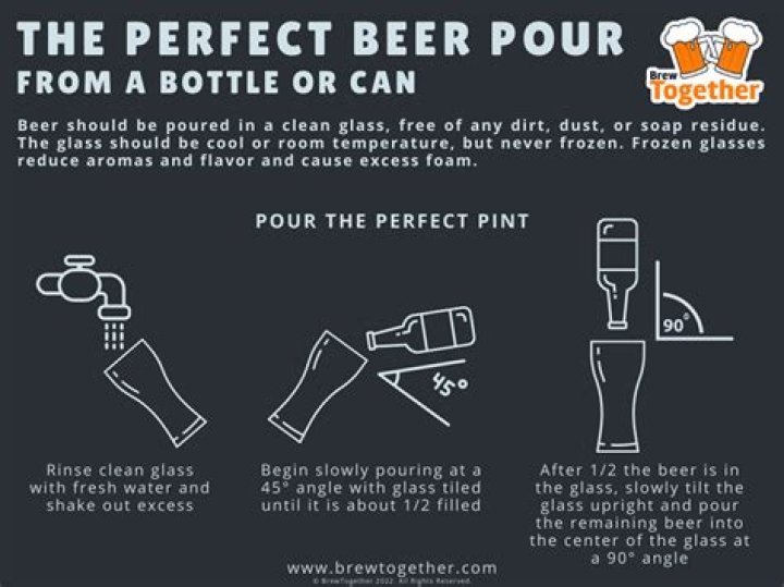 How do you pour a beer bottle