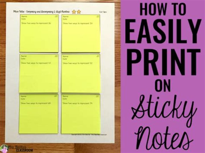 How do you print sticky notes