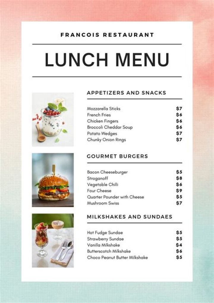 How do you read a French menu