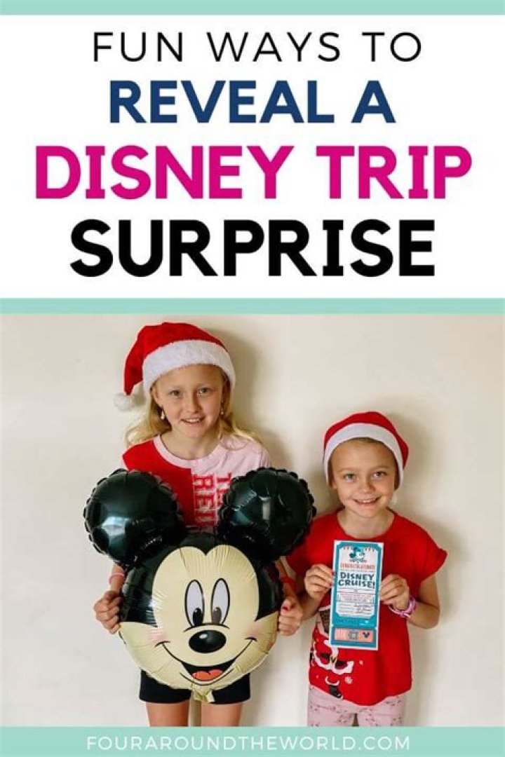 How do you reveal a surprise trip