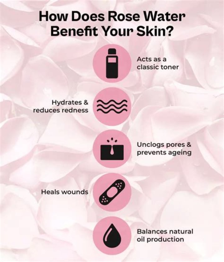How does rose water help skin