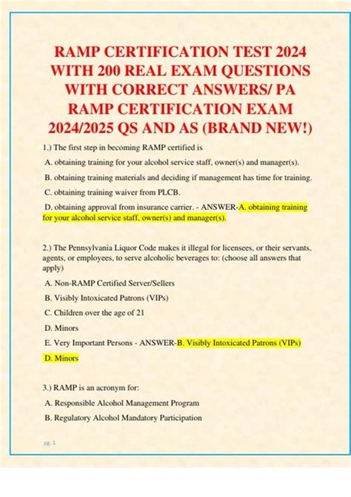 How long is PA Ramp certification