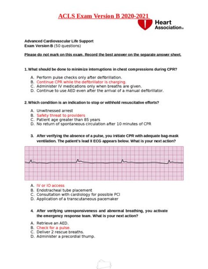 How long is the ACLS written exam