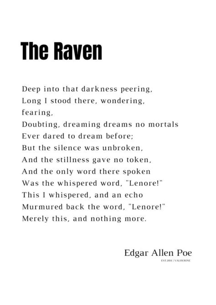 What are stanzas in The Raven