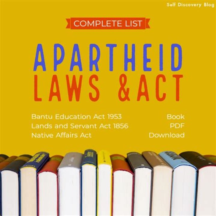 What are the three apartheid laws