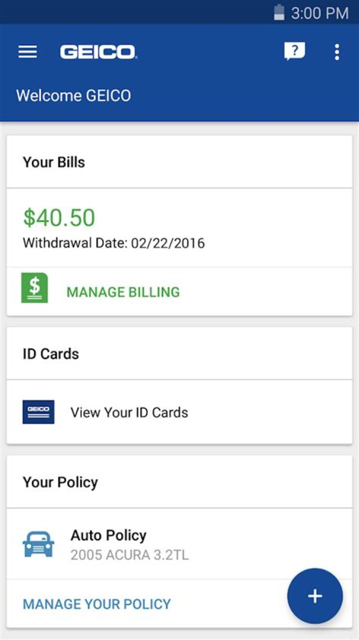 What does the Geico mobile app do