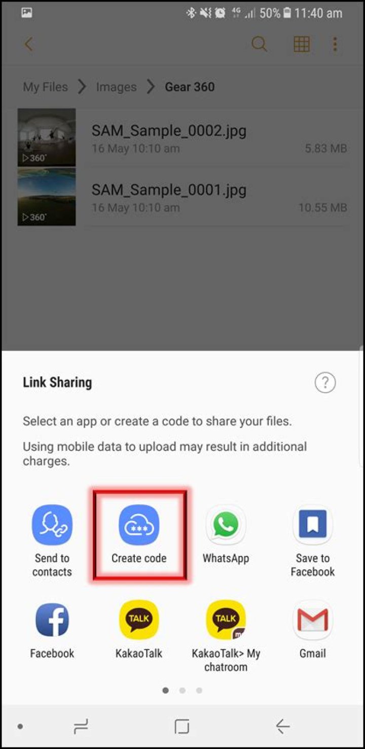 What does the link sharing app do