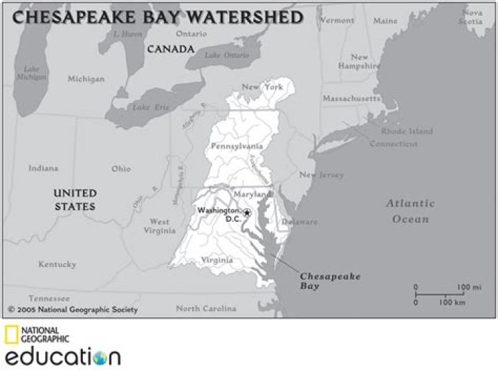 What formed the Chesapeake Bay