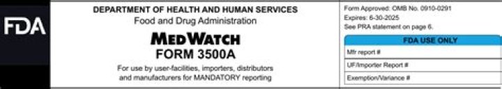 What is a MedWatch form 3500A