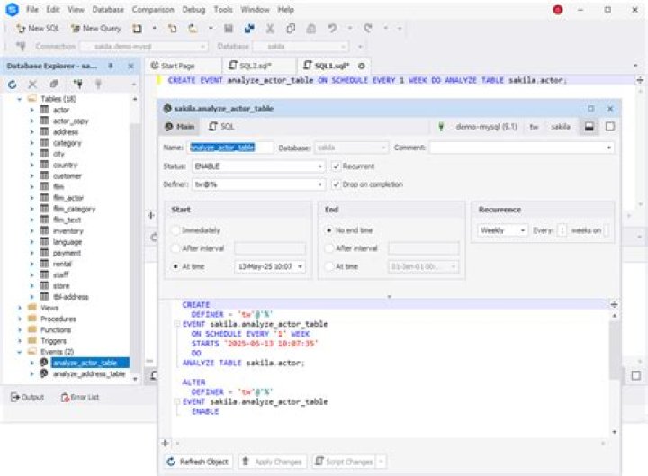 What is analyze table in MySQL