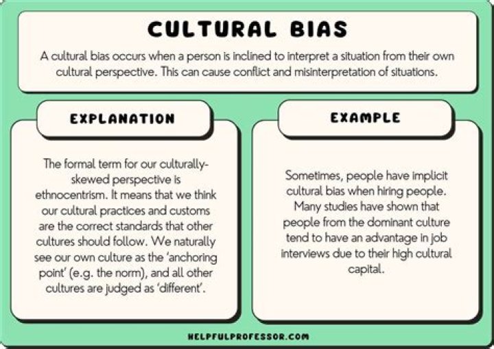 What is meant by cultural bias