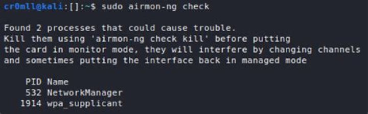 What is Sudo Airmon-ng check kill