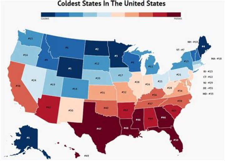 Which is the coldest state in USA