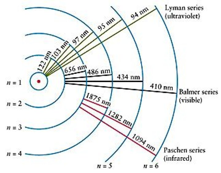 Which transitions do the lines in the Lyman series correspond to