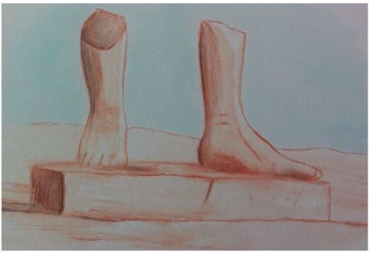 WHO said two vast and trunkless legs of stone